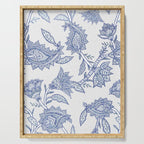 Oriental classic floral paisley - Delft Blue Serving Tray Gallery Image 1