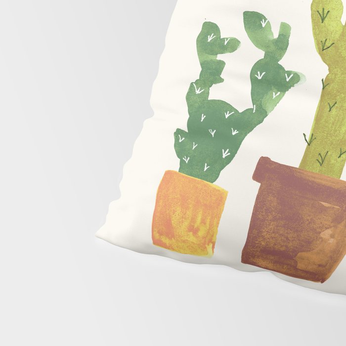 Hedgehog and Cactus (incognito) Pillow Sham Gallery Image 4