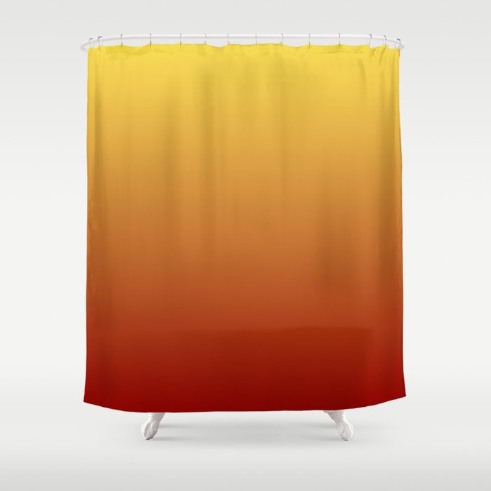OMBRE RUST YELLOW COLOR Shower Curtain Gallery Image 1