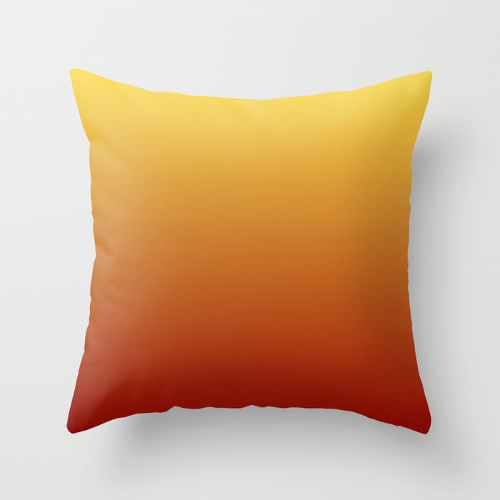 OMBRE RUST YELLOW COLOR Throw Pillow Gallery Image 6