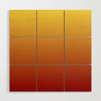 OMBRE RUST YELLOW COLOR Wood Wall Art Gallery Image 1