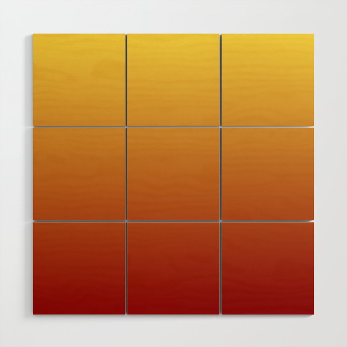 OMBRE RUST YELLOW COLOR Wood Wall Art Gallery Image 1