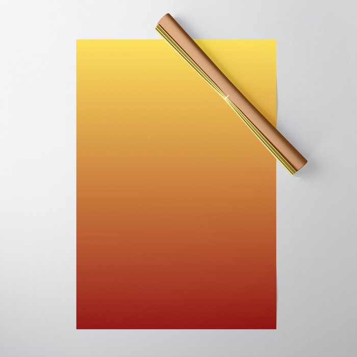 OMBRE RUST YELLOW COLOR Wrapping Paper Gallery Image 1