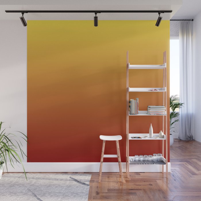 OMBRE RUST YELLOW COLOR Wall Mural Gallery Image 1