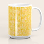 Arrow Lines Pattern in Mustard Yellow shades 1 Coffee Mug Gallery Image 2