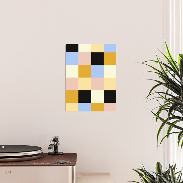 Bold Colorful Checks Pattern - Large XXXV Poster Gallery Image 2