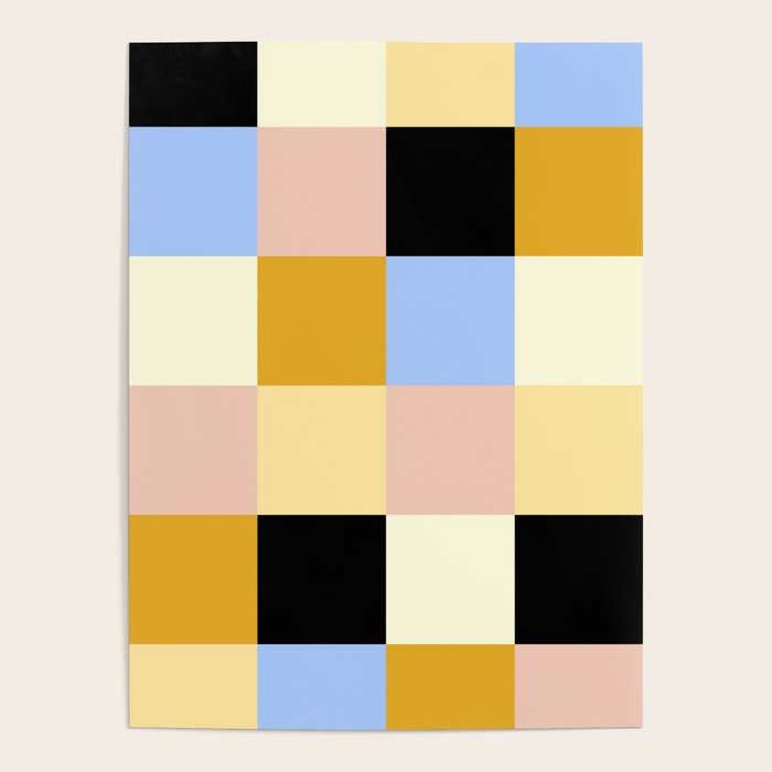 Bold Colorful Checks Pattern - Large XXXV Poster Gallery Image 4