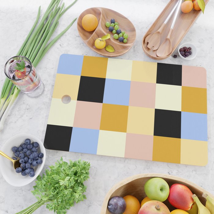 Bold Colorful Checks Pattern - Large XXXV Cutting Board Gallery Image 2