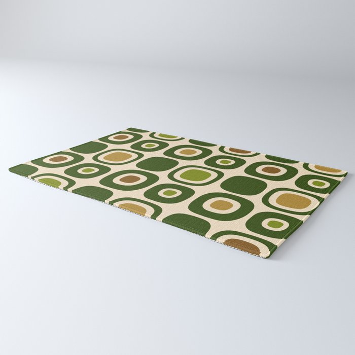 Mid Century Modern Modern Organic Shapes Pattern 321 Green Rug Gallery Image 3