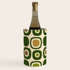 Mid Century Modern Modern Organic Shapes Pattern 321 Green Wine Chiller Gallery Image 2