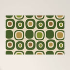 Mid Century Modern Modern Organic Shapes Pattern 321 Green Welcome Mat Gallery Image 1