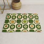 Mid Century Modern Modern Organic Shapes Pattern 321 Green Rug Gallery Image 1