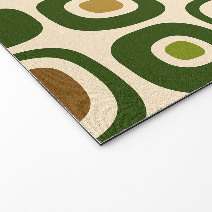 Mid Century Modern Modern Organic Shapes Pattern 321 Green Welcome Mat Gallery Image 2