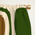 Mid Century Modern Modern Organic Shapes Pattern 321 Green Window Curtain Gallery Image 2