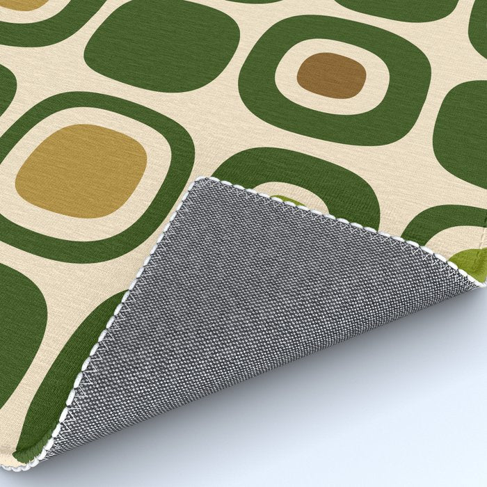 Mid Century Modern Modern Organic Shapes Pattern 321 Green Rug Gallery Image 4