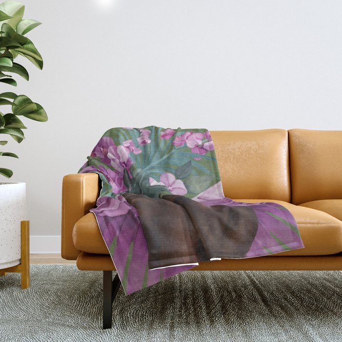 Celestial Bloom Throw Blanket Gallery Image 1
