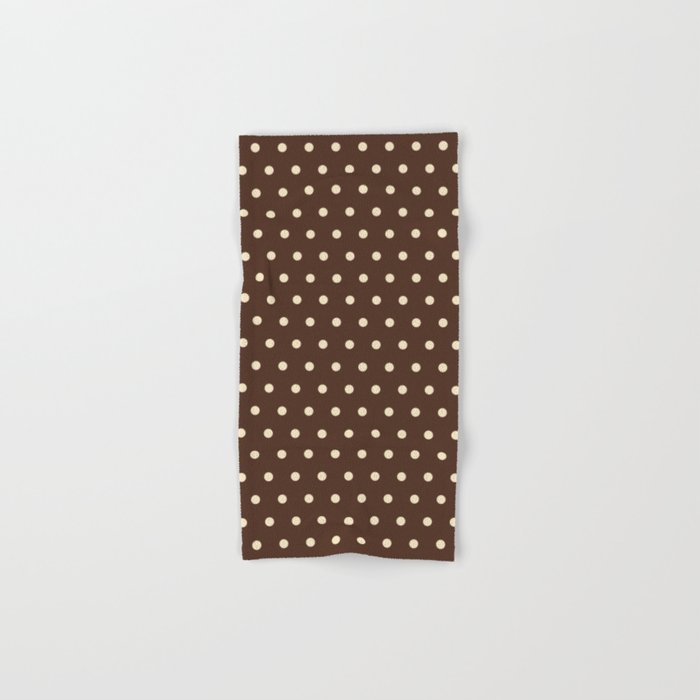 Vintage polka dots baroque brown & cream Bath Towel Gallery Image 1