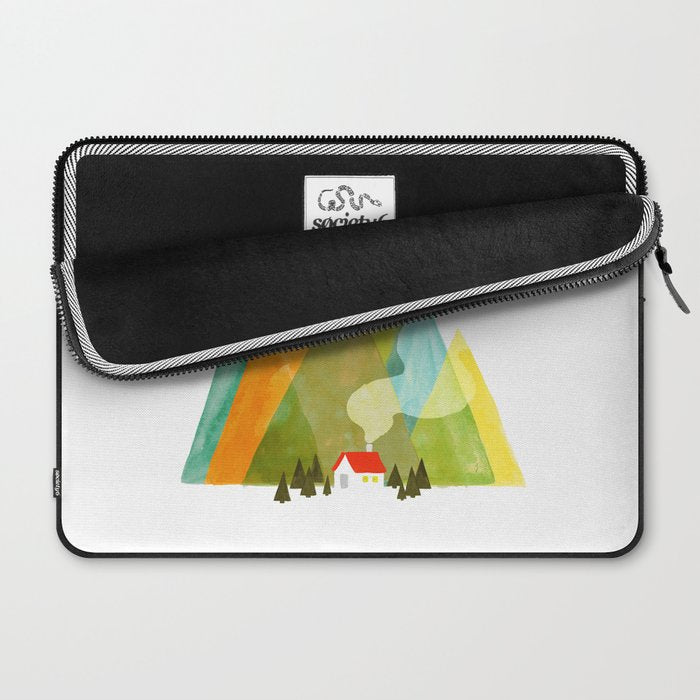House at the foot of the mountains Laptop Sleeve Gallery Image 2