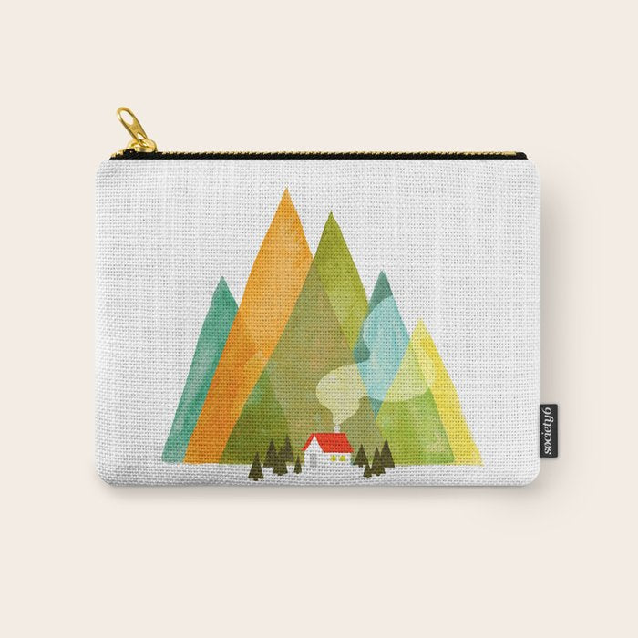 House at the foot of the mountains Carry All Pouch Gallery Image 1