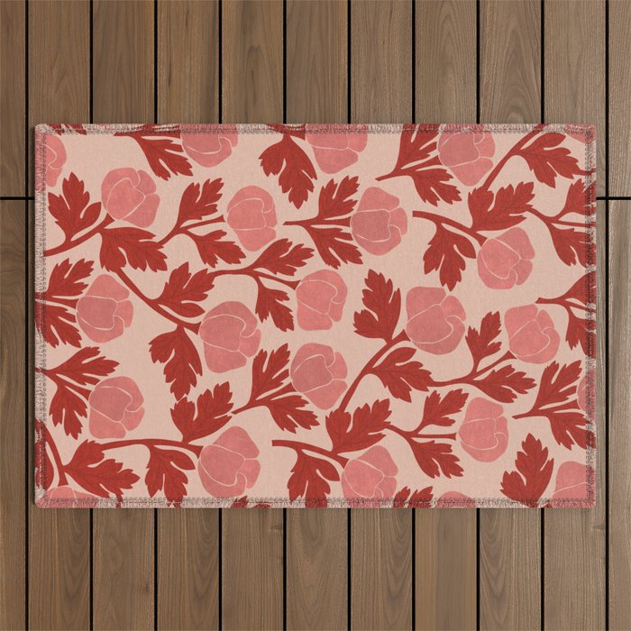 Roses pattern Outdoor Rug Gallery Image 1