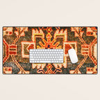 Borujerd Vintage Persian Tribal Rug Print Desk Mat Gallery Image 1