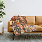 Borujerd Vintage Persian Tribal Rug Print Throw Blanket Gallery Image 1