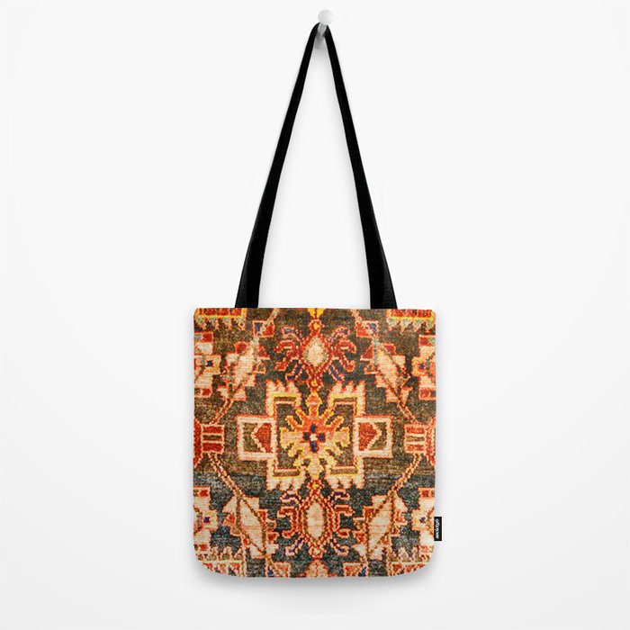 Borujerd Vintage Persian Tribal Rug Print Tote Bag Gallery Image 2