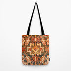 Borujerd Vintage Persian Tribal Rug Print Tote Bag Gallery Image 2