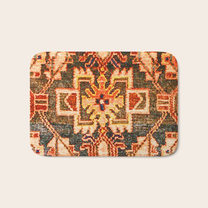 Borujerd Vintage Persian Tribal Rug Print Bath Mat Gallery Image 1