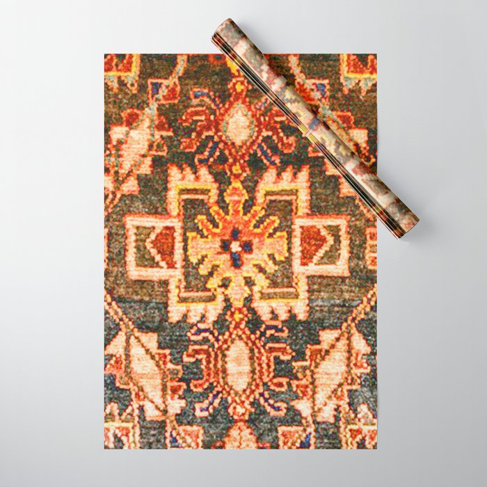 Borujerd Vintage Persian Tribal Rug Print Wrapping Paper Gallery Image 1