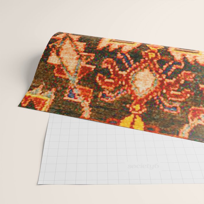 Borujerd Vintage Persian Tribal Rug Print Wrapping Paper Gallery Image 2