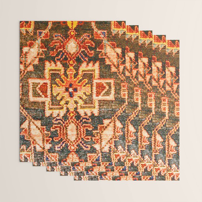 Borujerd Vintage Persian Tribal Rug Print Wrapping Paper Gallery Image 3