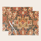 Borujerd Vintage Persian Tribal Rug Print Placemat Gallery Image 1