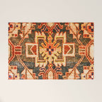 Borujerd Vintage Persian Tribal Rug Print Welcome Mat Gallery Image 1
