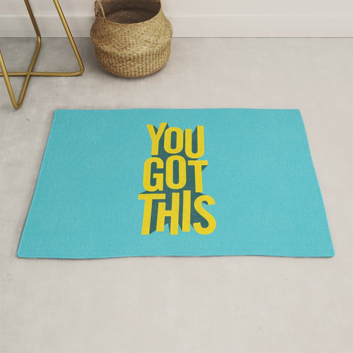 You Got This motivational typography poster inspirational quote bedroom wall home decor Rug Gallery Image 1