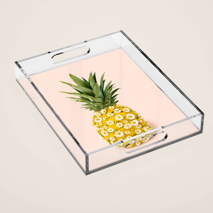 Daisy Pineapple Acrylic Tray Gallery Image 1