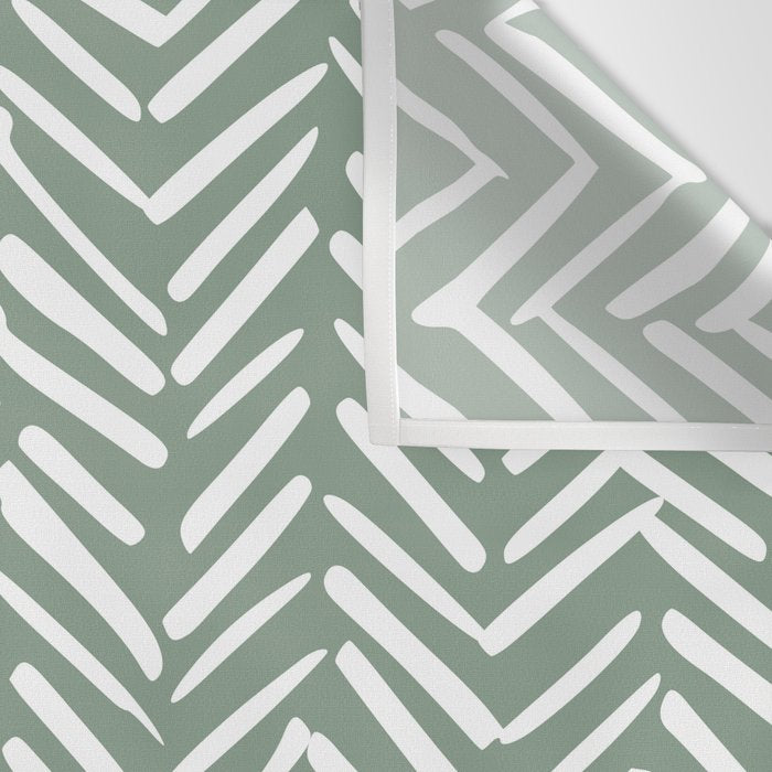 Herringbone, Green, Boho Art Wall Tapestry Gallery Image 3
