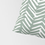 Herringbone, Green, Boho Art Pillow Sham Gallery Image 4