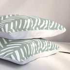Herringbone, Green, Boho Art Pillow Sham Gallery Image 3