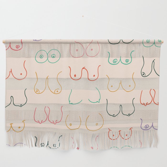 Pastel Boobs Drawing Wall Hanging Gallery Image 1