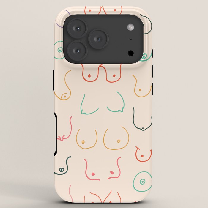 Pastel Boobs Drawing iPhone Case Gallery Image 7