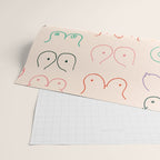 Pastel Boobs Drawing Wrapping Paper Gallery Image 2