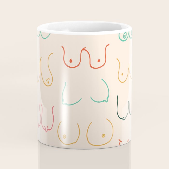 Pastel Boobs Drawing Coffee Mug Gallery Image 4