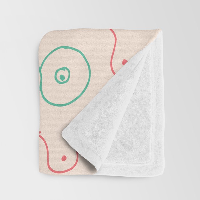 Pastel Boobs Drawing Throw Blanket Gallery Image 3