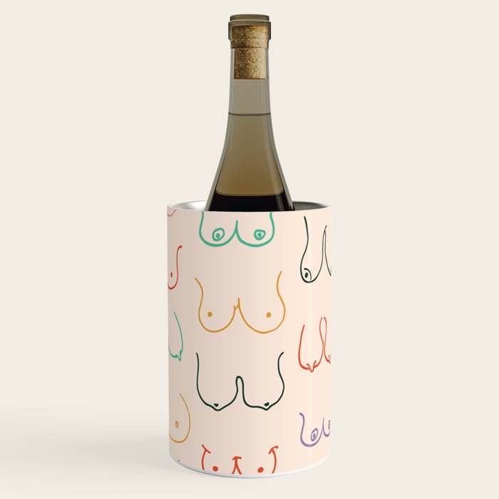Pastel Boobs Drawing Wine Chiller Gallery Image 3
