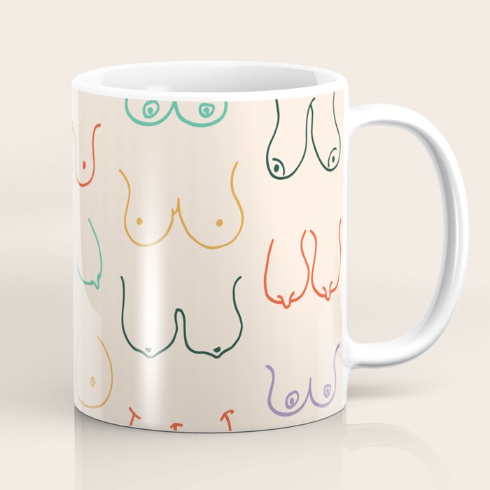 Pastel Boobs Drawing Coffee Mug Gallery Image 1