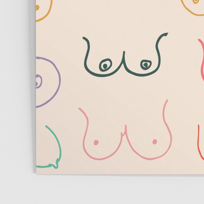 Pastel Boobs Drawing Poster Gallery Image 3