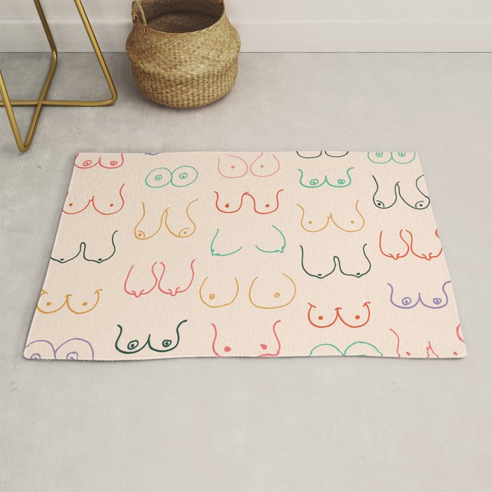 Pastel Boobs Drawing Rug Gallery Image 1