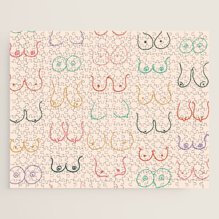 Pastel Boobs Drawing Jigsaw Puzzle Gallery Image 1