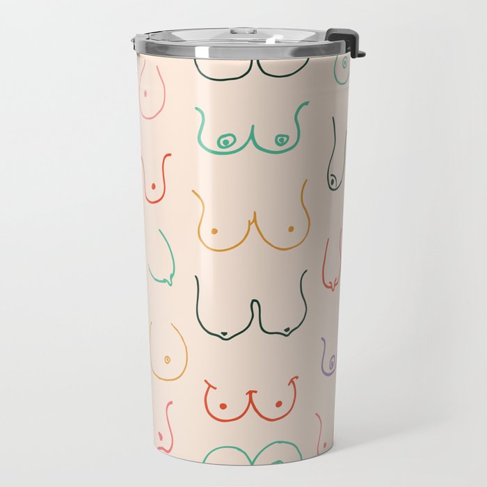 Pastel Boobs Drawing Travel Mug Gallery Image 2